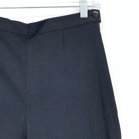 Vintage French Connection Pants Women's Size 4 Side Zip Button High-Waist Black - Picture 3 of 5